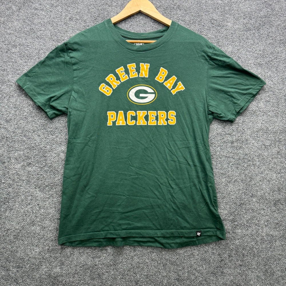 '47 Green Bay Packers NFL T-Shirt Mens Large Green Short Sleeve Athletic Tee